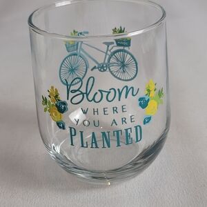 Crisa Libbey "Bloom Where You Are Planted" Stemless Glass